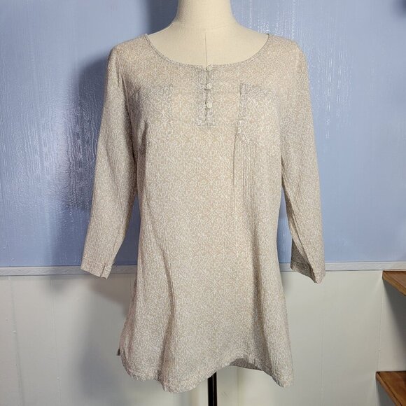 Final Price / Last Chance Item Eddie Bauer Large Cream Blouse - Picture 1 of 11